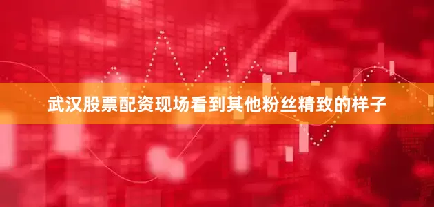 武汉股票配资现场看到其他粉丝精致的样子